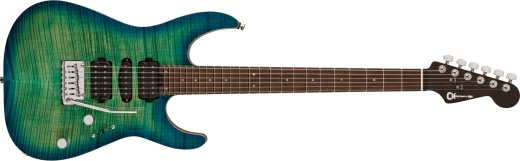 Charvel Guitars - MJ DK24 HSH 2PT W Mahogany with Flame Maple, Wenge Fingerboard - Caribbean Burst