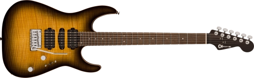 Charvel Guitars - MJ DK24 HSH 2PT W Mahogany with Flame Maple, Wenge Fingerboard - Antique Burst