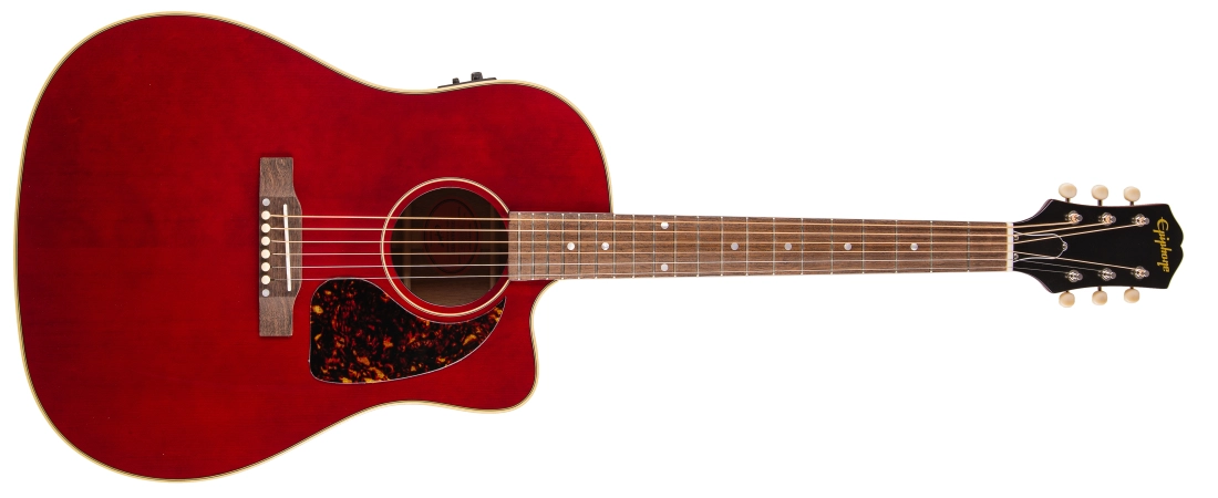 Inspired by Gibson J-45 Acoustic/Electric Guitar - Aged Wine Red