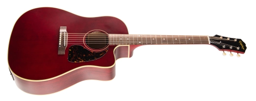 Inspired by Gibson J-45 Acoustic/Electric Guitar - Aged Wine Red