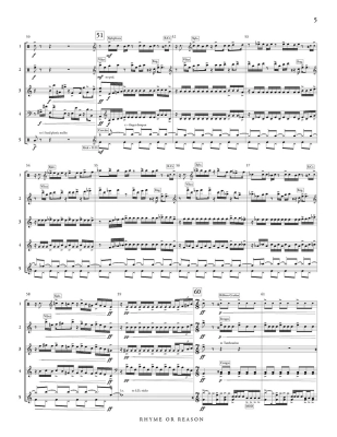 Rhyme or Reason - Daughtrey - Percussion Quintet - Score/Parts