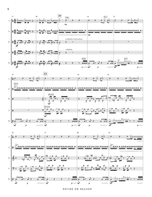 Rhyme or Reason - Daughtrey - Percussion Quintet - Score/Parts