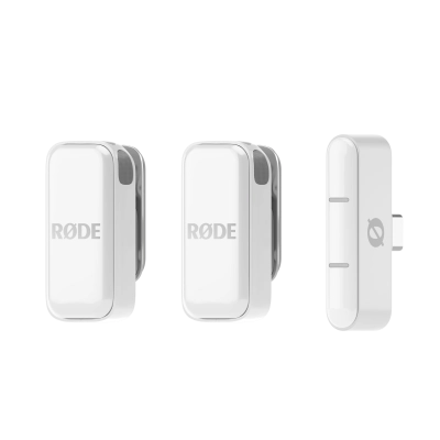 Wireless Micro Ultra-Compact Wireless Microphone, USB-C - White