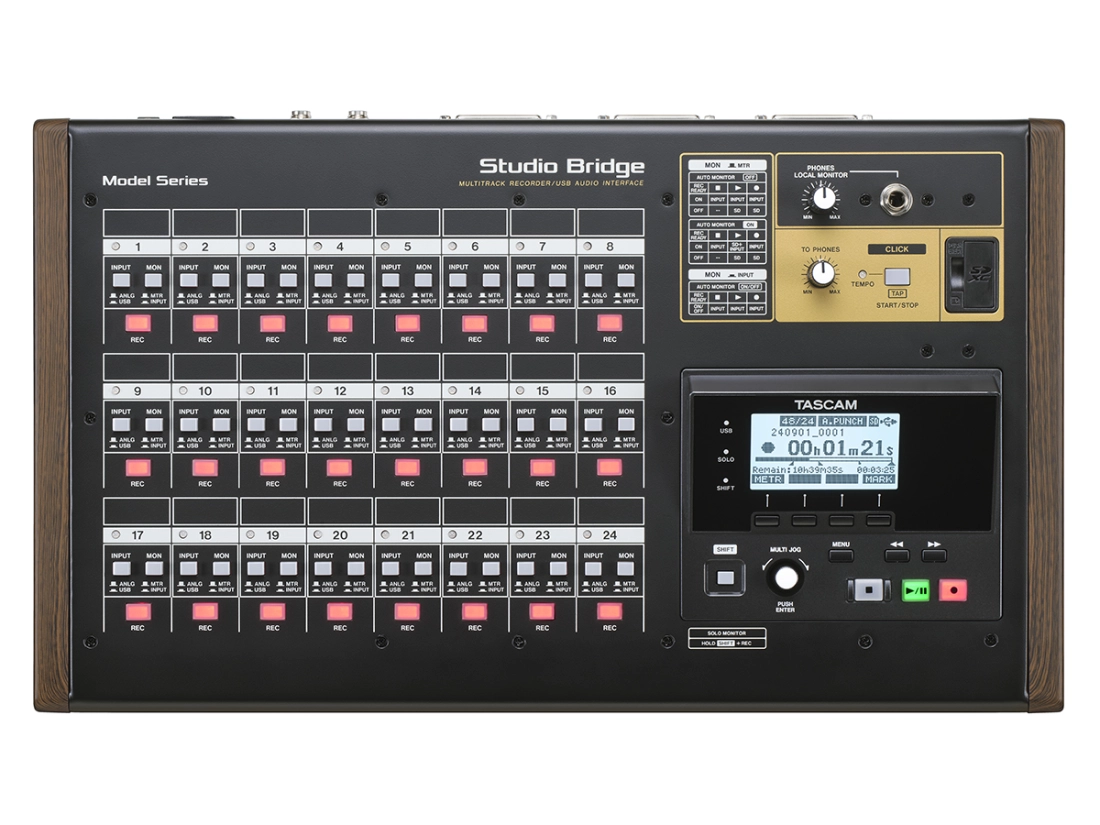 Studio Bridge 24-Track Recorder and USB Audio Interface with MIDI