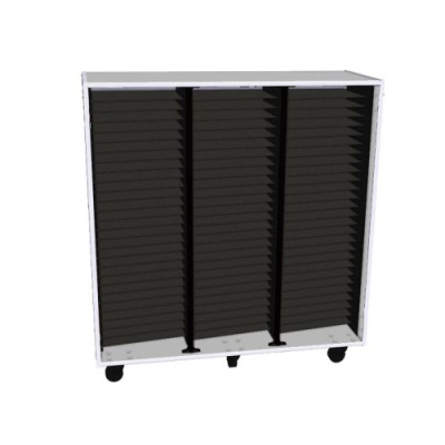 Wenger Corporation - 3-Column Mobile Band/Orchestra Folio Cabinet - Oyster