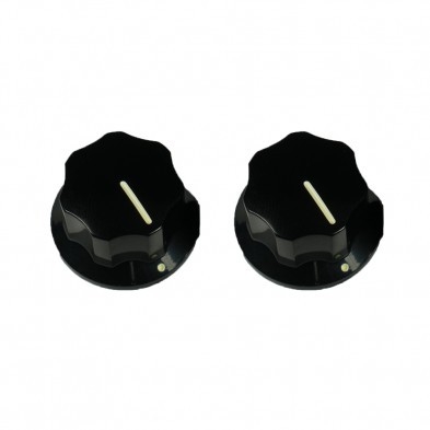 Knob Set for Fender Jaguar or Mustang - Black