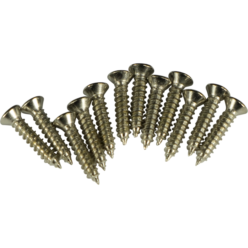 Mounting Screws for Vintage Diecast Series Tuning Machines - Nickel (12 Pack)