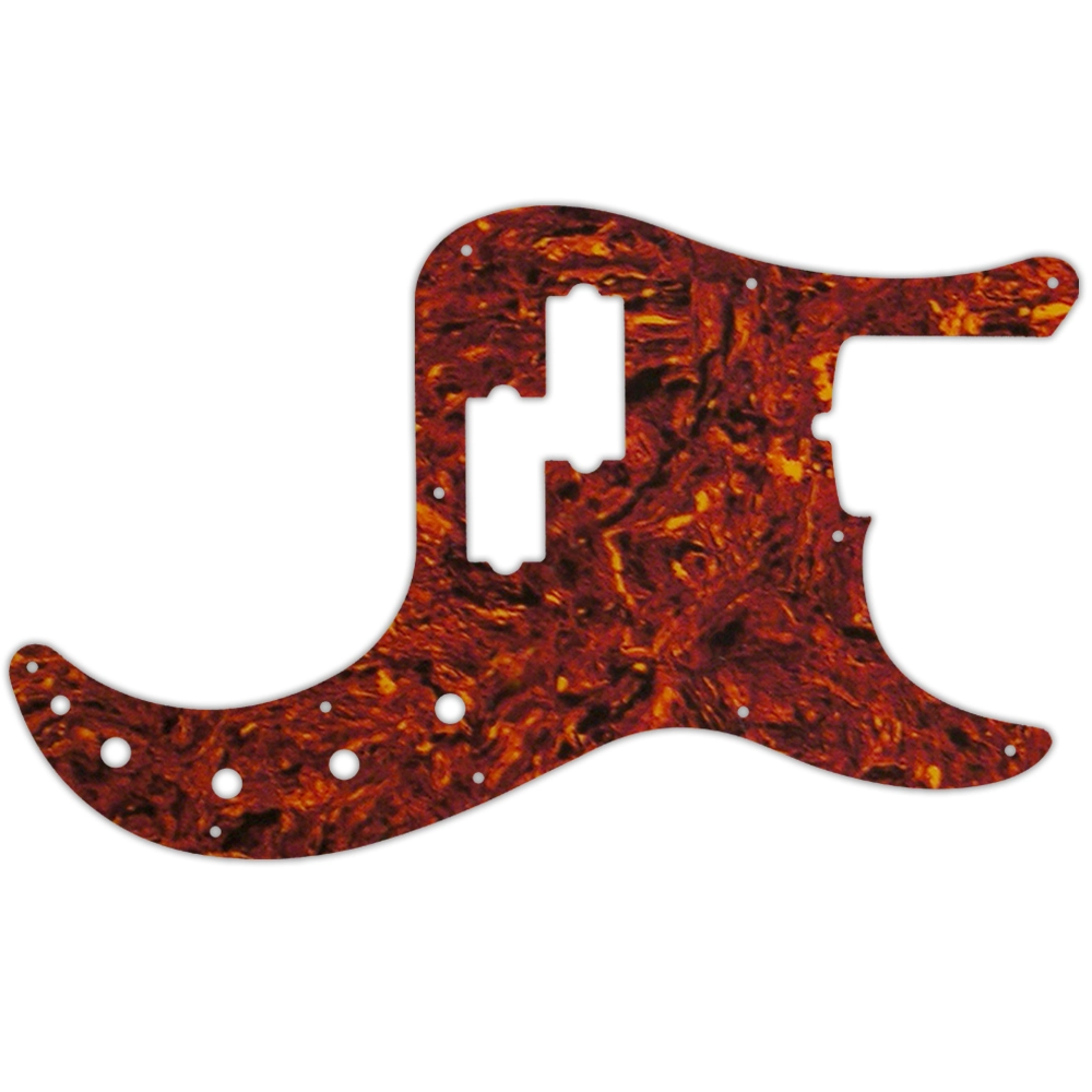 Custom Pickguard for Fender 2019 American Ultra Precision Bass - Tortoise Shell