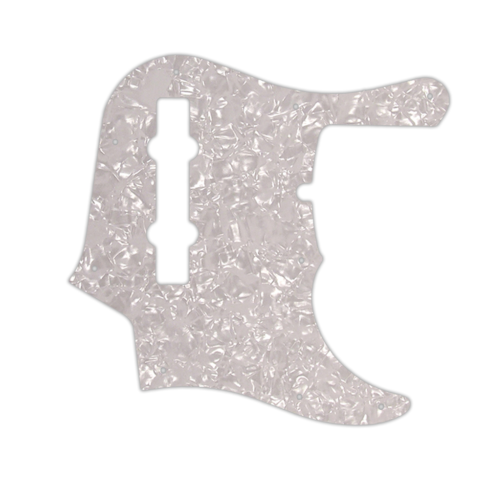Custom Pickguard for Fender American Deluxe 1995-Present 22 Fret 5 String Jazz Bass - White Pearl