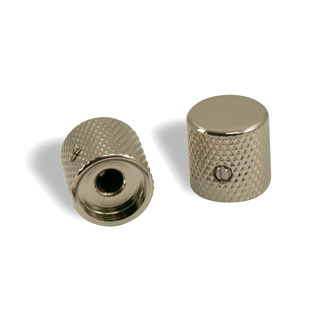 Brass Barrel Knob with 1/4\'\' Internal Diameter - Nickel (2 Pack)