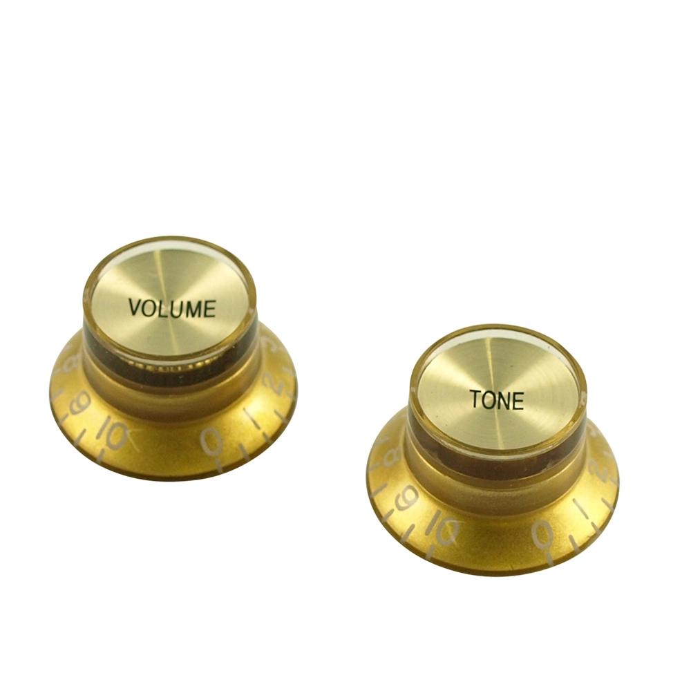 Bell Knob Set of 2 - Gold with Gold Top