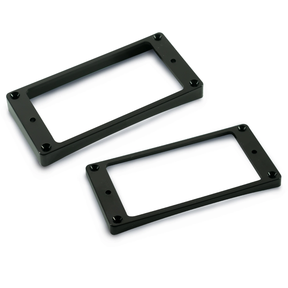 Plastic Vintage Archtop Humbucker Pickup Mounting Ring Set - Black