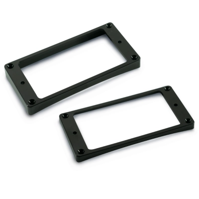 WD Music - Plastic Vintage Archtop Humbucker Pickup Mounting Ring Set - Black