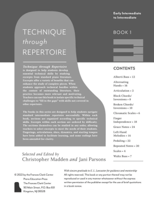 Technique through Repertoire, Book 1 - Madden/Parsons - Piano - Book