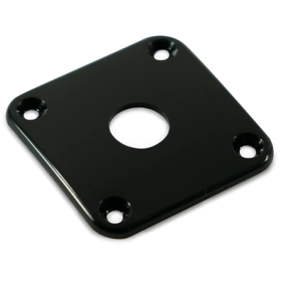 WD Music - Contoured Square Jack Plate for Gibson Les Paul - Black