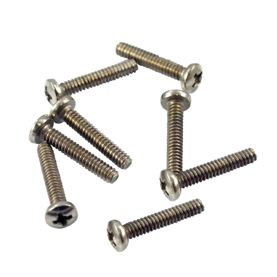 WD Music - Single Coil Pickup Height Adjustment Screws - Nickel (8 Pack)