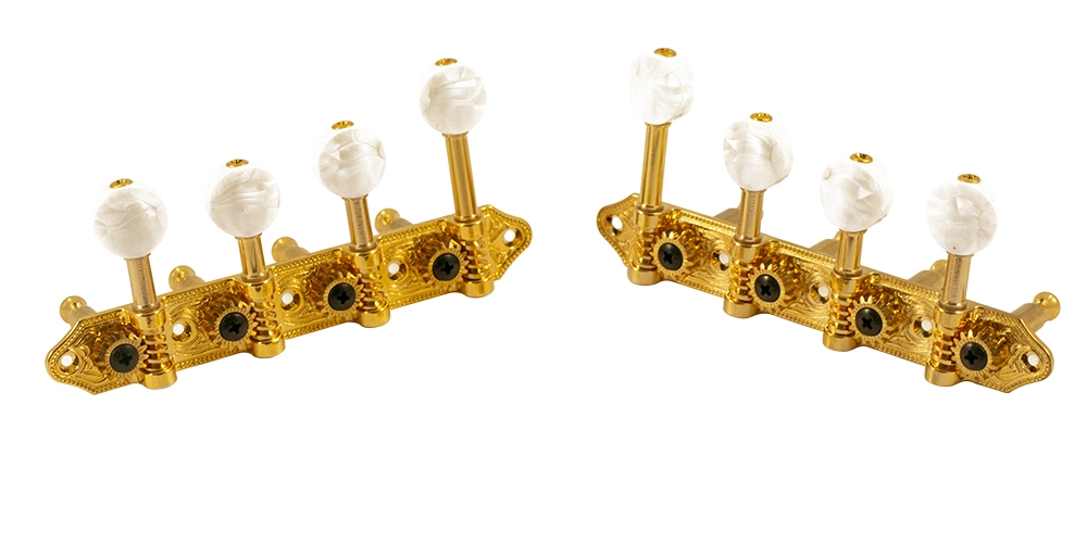 Deluxe F Style 15:1 Mandolin Tuning Machines - Gold