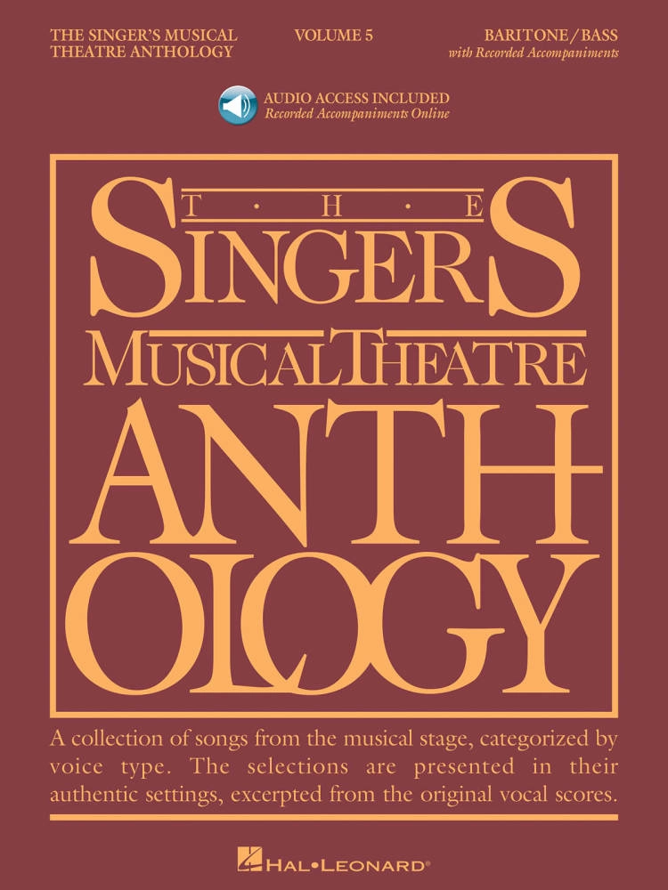 The Singer\'s Musical Theatre Anthology Volume 5 - Walters - Baritone/Bass Voice - Book/Audio Online