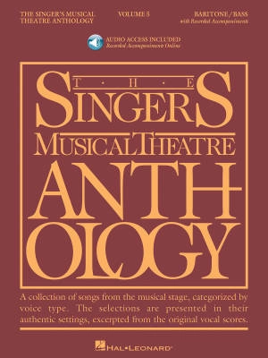 Hal Leonard - The Singers Musical Theatre Anthology Volume 5 - Walters - Baritone/Bass Voice - Book/Audio Online