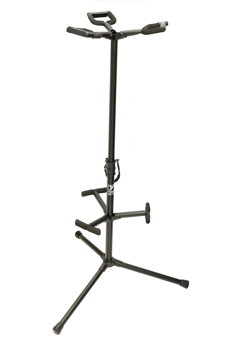 Triple Guitar Stand with Guards - Black