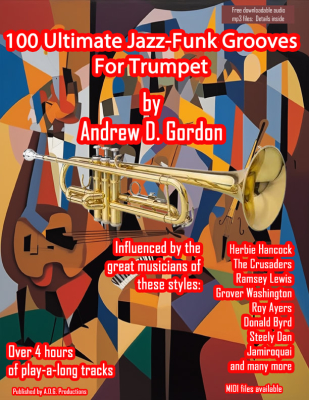 ADG Productions - 100 Ultimate Jazz-Funk Grooves For Trumpet - Gordon - Trumpet - Book/Audio Online