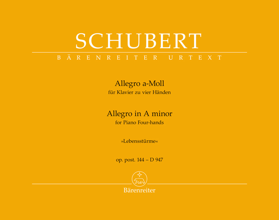 Allegro in A minor op. post. 144 D 947 \'\'Lebenssturme\'\' - Schubert/Litschauer - Piano Duet (1 Piano, 4 Hands) - Book