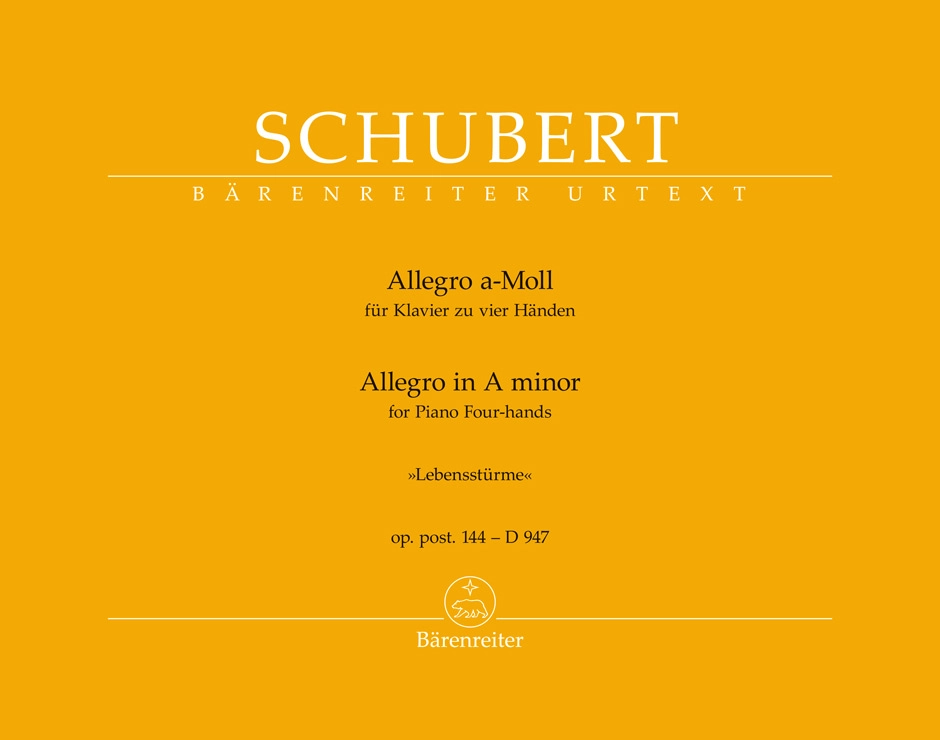 Allegro in A minor op. post. 144 D 947 \'\'Lebenssturme\'\' - Schubert/Litschauer - Piano Duet (1 Piano, 4 Hands) - Book