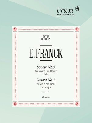 Breitkopf & Hartel - Sonata No. 3 E major Op. 60 - Franck/Pfefferkorn - Violin/Piano - Sheet Music