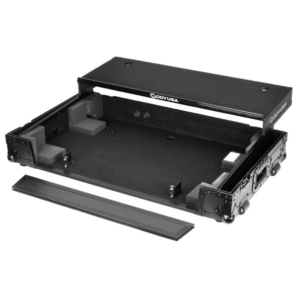 Rane Performer Black Label 1U Flight Case with Glide Style Laptop Platform and Wheels