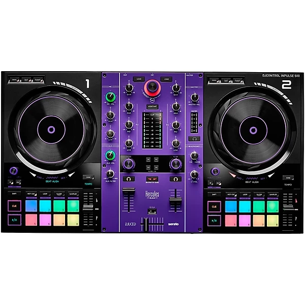 DJControl Inpulse 500 Purple Edition 2-deck USB DJ Controller with Serato DJ/DJUCED