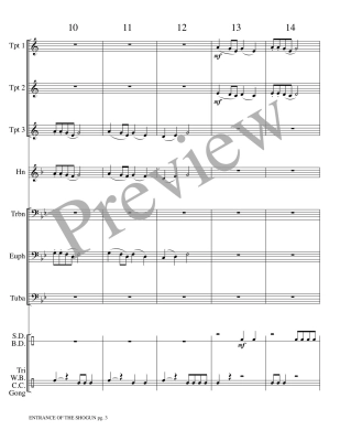 Entrance of the Shogun - Marlatt - Brass Choir - Score/Parts