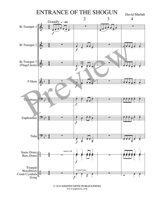 Entrance of the Shogun - Marlatt - Brass Choir - Score/Parts