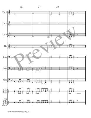 Entrance of the Shogun - Marlatt - Brass Choir - Score/Parts