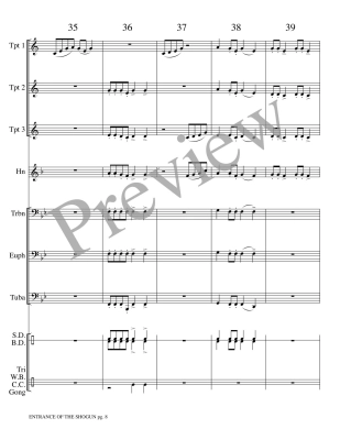 Entrance of the Shogun - Marlatt - Brass Choir - Score/Parts