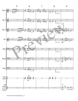 Entrance of the Shogun - Marlatt - Brass Choir - Score/Parts