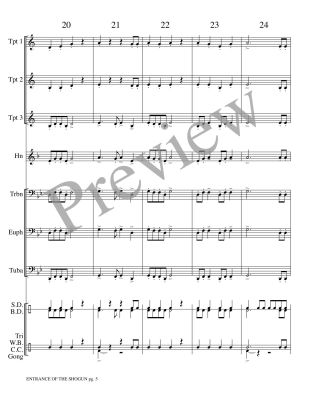 Entrance of the Shogun - Marlatt - Brass Choir - Score/Parts