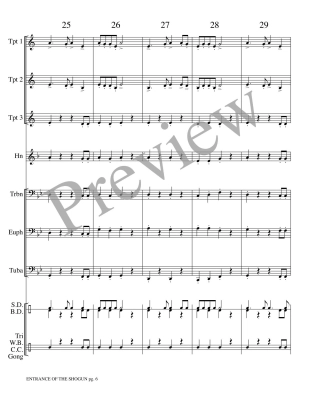 Entrance of the Shogun - Marlatt - Brass Choir - Score/Parts