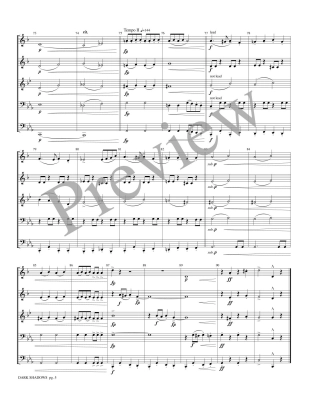 Dark Shadows - Meeboer - Brass Quintet - Score/Parts