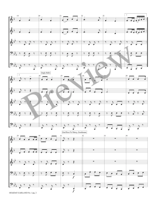 Holiday Garland No. 1: A Medley of Holiday Tunes - Kaisershot - Brass Quintet - Score/Parts