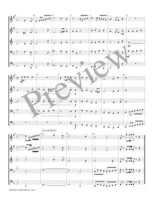 Holiday Garland No. 1: A Medley of Holiday Tunes - Kaisershot - Brass Quintet - Score/Parts