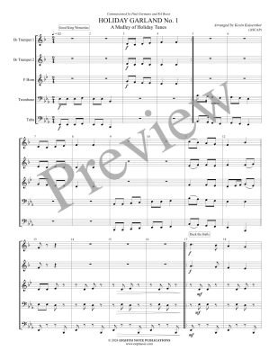 Holiday Garland No. 1: A Medley of Holiday Tunes - Kaisershot - Brass Quintet - Score/Parts