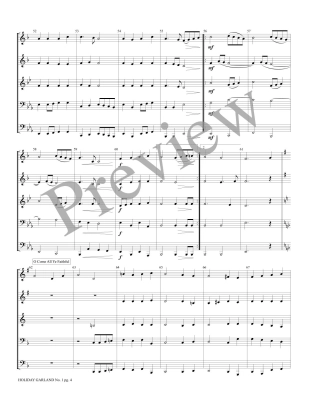 Holiday Garland No. 1: A Medley of Holiday Tunes - Kaisershot - Brass Quintet - Score/Parts