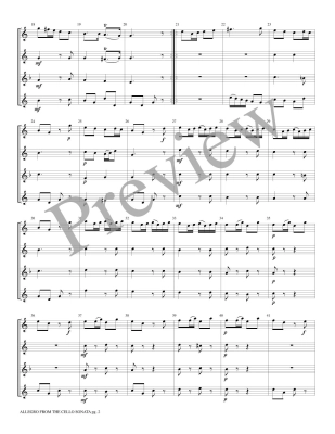 Allegro from the Cello Sonata - Marcello/Marlatt - Saxophone Quartet (AATB) - Score/Parts