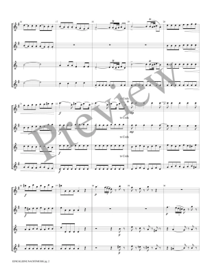 Eine Kleine Nachtmusik: Allegro - Mozart/Marlatt - Saxophone Quartet (AATB) - Score/Parts