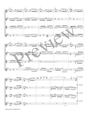 Eine Kleine Nachtmusik: Allegro - Mozart/Marlatt - Saxophone Quartet (AATB) - Score/Parts