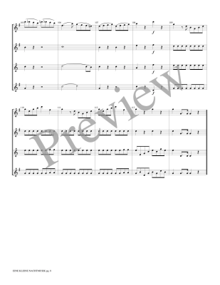 Eine Kleine Nachtmusik: Allegro - Mozart/Marlatt - Saxophone Quartet (AATB) - Score/Parts