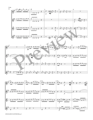 Eine Kleine Nachtmusik: Allegro - Mozart/Marlatt - Saxophone Quartet (AATB) - Score/Parts