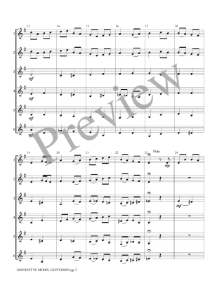 God Rest Ye Merry, Gentlemen - Traditional Carol/Gresham - 6 Trumpets - Score/Parts