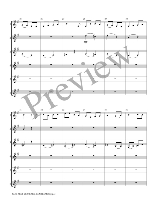 God Rest Ye Merry, Gentlemen - Traditional Carol/Gresham - 6 Trumpets - Score/Parts