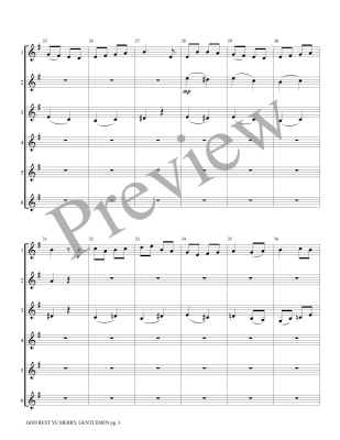 God Rest Ye Merry, Gentlemen - Traditional Carol/Gresham - 6 Trumpets - Score/Parts